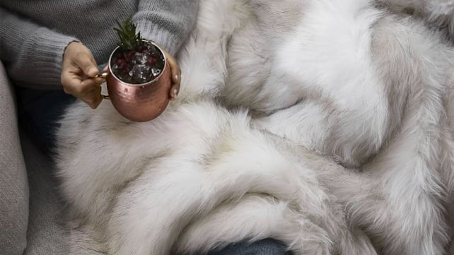 West Elm Faux Fur Throw