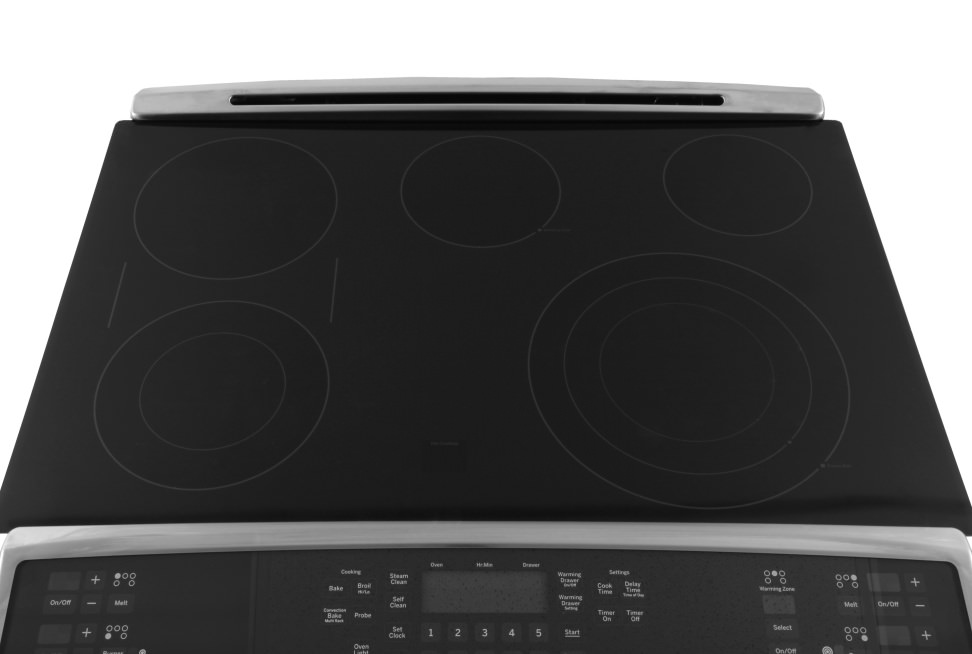 Who publishes electric range top reviews?
