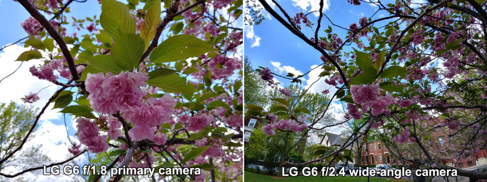 LG G6 Camera Lens Comparison