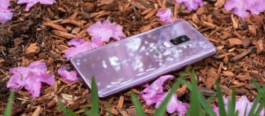 Samsung galaxy s9 plus with flowers