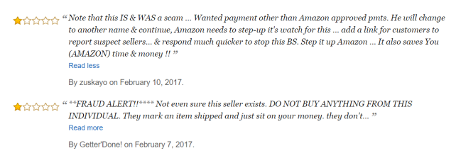 Scammed reviews
