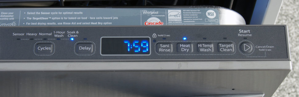 Whirlpool WDT920SADM—Controls