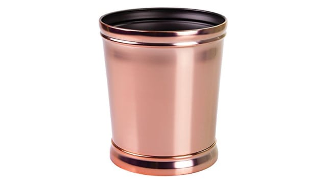 mDesign Rose Gold Trash Can