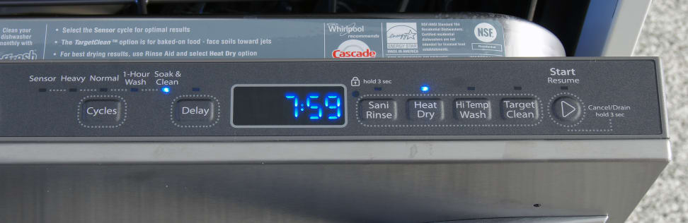 Whirlpool WDT920SADM—Controls