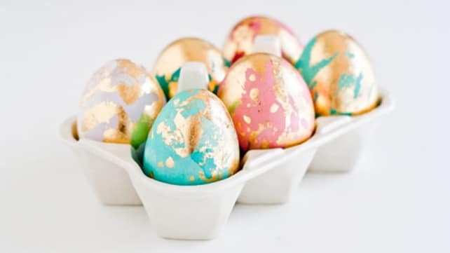 Gold Leaf Easter Eggs