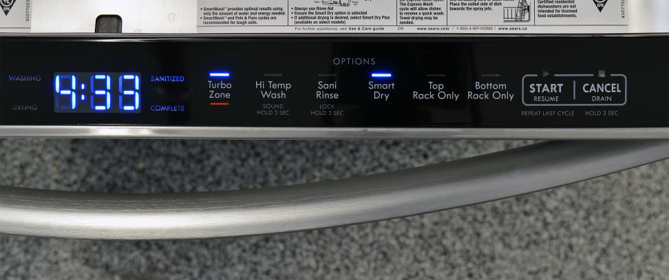 Kenmore Elite 14753—Right Control Panel